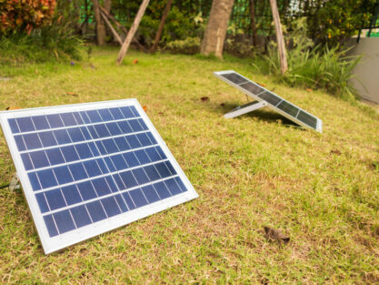 solar panel in the house garden