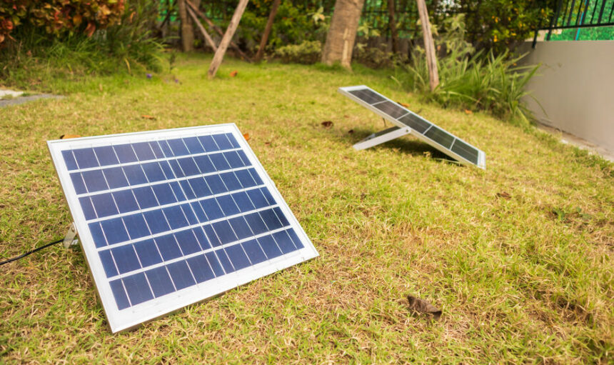 solar panel in the house garden